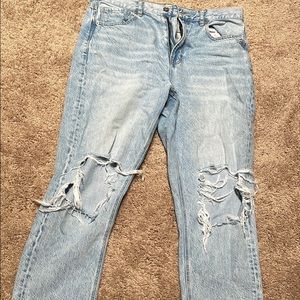 Ripped American Eagle Mom Jeans
